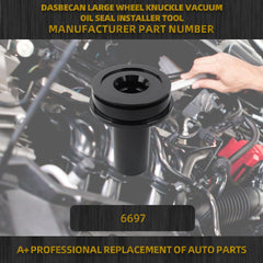 6697 Wheel Knuckle Vacuum Oil Seal Installer Compatible with Ford 2005-2019 F-250 F-350 Axle Shaft Seal Installer Tool