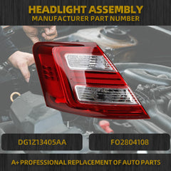 LED Halogen Tail light Compatible with 2013-2019 Ford Taurus Taillight Rear Lamp Left Driver Side Replace# DG1Z13405AA FO2804108