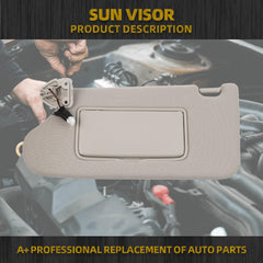 Left Driver Side Sun Visor Compatible with Nissan Maxima 2016 2017 2018 2019 2020 2021 2022 Replace Sunvisor (Gray)