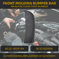 Front Bumper Bar Molding Compatible with F250 F350 F450 F550 2011 2012 2013 2014 2015 2016 OE Replaces BC3Z-16039-AA (Left Driver Side)