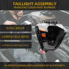 LED Headlights Compatible With Hyundai Kona 2024 2025 Headlamp Assembly Right Passenger Side Replaces# 92102-BE020