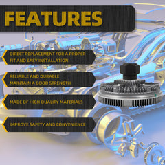 Engine Cooling Fan Clutch Compatible with International DT466E Diesel Engine Replace# 7203102 9902013 7C4Z8A616BA