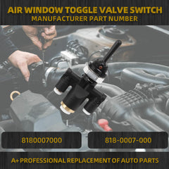 818-0007-000 Air Window Toggle Valve Switch 1/4 Compatible with Peterbilt 379 Kenworth Valve Toggle Replace #8180007000