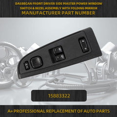 15883322 Driver Side Power Window Switch with Folding Mirror Compatible with 2003-2007 Chevrolet Siverado GMC Sierra Vehicle Models Replace# 920-024