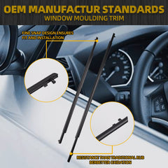 Weatherstrip Window Seal Car Window Moulding Trim 4pcs Compatible with Toyota Prius 2004-2009 Replaces# 75710-47010 75720-47010 75730-47010 75740-47010