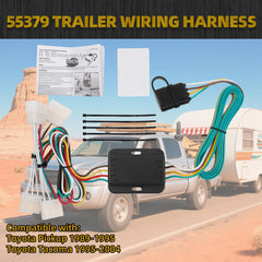 55379 Trailer Wiring Harness Compatible with Toyota Pickup 1989-1995 Tacoma 1995-2004 4-Pin Connector Towing Wiring Kit