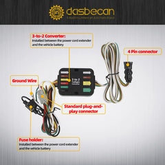 56161 Trailer Wiring Harness Compatible with Honda Odyssey 2005-2010 4-Pin Connector Towing Wiring Kit