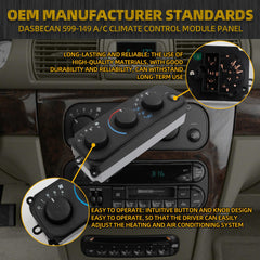 HVAC Climate Control Module A/C Air and Heater Conditioning Control Switch Panel Compatible with 2001-2006 Chrysler Sebring Dodge Stratus Replaces# 599-149