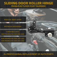 Sliding Door Roller Compatible with Dodge Pickup RAM 1500 2500 3500 2014-2021 Replace #OEM 68271842AA 68226100AA (right pulley on the middle door)