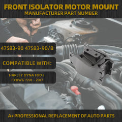 Front Isolator Motor Mount Compatible with Harley Dyna Super Glide Daytona Convertible Fat Bob Low Rider Street Bob Sturgis FXD Wide Glide FXD / FXDWG 1991 - 2017 Replaces 47583-90 47583-90/B