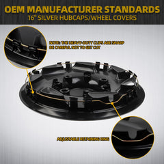 Hubcaps Compatible with Ford E150 E250 E350 Econoline Van 1998-2023 16 inch Wheel Cover Replaces# F8UZ-1130-AA F7UZ-1130-AA F8UA-1130-AA F7UA-1130-AA