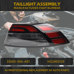 Tail Light Assembly LED Compatible With 2023 2024 2025 Honda Accord Taillight Rear Lamp Right Passenger Side 33500-30A-A01