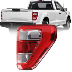 Right Passenger Side Tail Light without Bulb Compatible with 2021 2022 2023 Ford F150 F-150 XL Replaces ML3Z-13404-E Rear Taillight Housing Incandescent Type