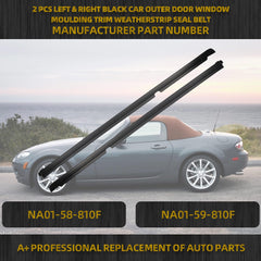 NA01-58-810F Weatherstrip Compatible with Mazda Miata1990-2005 Replace# NA01-59-810F(2PCS)