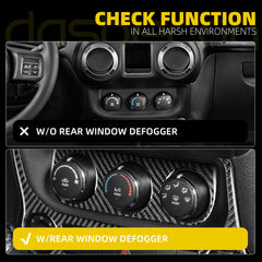 AC Heater Climate Control Panel With Rear Window Defogger 16 Pins Compatible with 2011 2012 2013 2014 Jeep Wrangler Replaces# 55111168