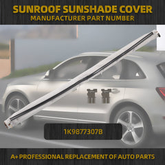 Panoramic Sunroof Sun Shade Corn Curtain Cover Compatible with VW Jetta Golf Tiguan Sharan Audi Q5 2008-2017 Replaces# 1K9877307B Gray
