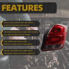 Tail Light Compatible with 2017-2022 Chevrolet Trax LED Taillight Right Passenger Side Rear Lamp Assembly GM2801298 42750550