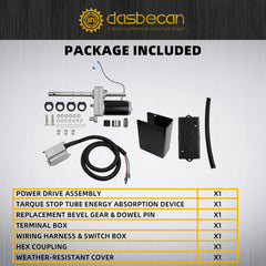 BD1824200100 Electric Powered Trailer Jack Kit Compatible with Bulldog 12K Single Speed Drive Motor Conversion for RV 12,000 Lbs 12V Replaces# BD1046130-00 1824200100 1824210100