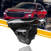 Left Driver Side Headlight Assembly with LED DRL Projector Compatible with 2024 2025 Replace 42865174 Headlamp Replacement Black