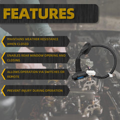 Sub-Wire Door Left Driver Front Side Compatible with 2010-2013 Acura MDX Base 3.7L V6 Models Door Harness Connector Replace #32757STXA01