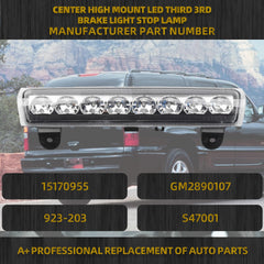 LED 3rd High Mount Brake Light White Carge Light Compatible with 2000-2006 Chevrolet Suburban 1500/2500 Tahoe GMC Yukon 1500/2500 Replaces# 15170955 923-203 GM2890107