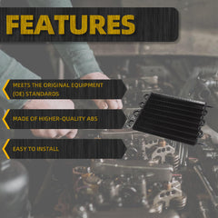 Transmission Oil Cooler Ultra-Cool Tube and Fin Transmission Cooler 5/16" Aluminium Transmission Oil Cooler Kit Aluminium Black Compatible with Chevrolet Ford Dodge Ram Black 8 Pass