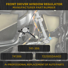 Front Driver Side Power Window Regulator with Motor Assembly 6Pins Comptible with 2003-2007 Honda Accord(Sedan 4-Door Only) Replace # 741-306