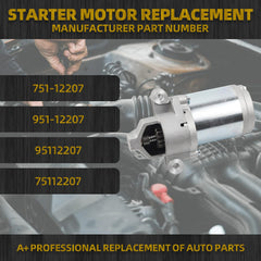 Electric Starter 12V 751-12207 951-12207 751P12207A Compatible with AXO/CUB Cadet/MTD Yard Man Craftsman Riding Mower Machines