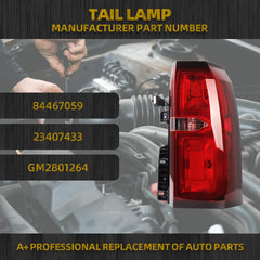 Passenger Side LED Tail Light Compatible with Chevy Tahoe Chevy Suburban 2015 2016 2017 2018 2019 2020 Replace 84467058 GM2800264 RH Taillamp Stop Taillights