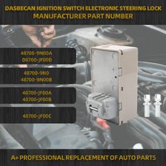 48708-9N00A Ignition Switch Electronic Steering Lock Compatible with Nissan Altima 2007-2013, 370Z 2010-2012, GT-R 2009-2011, Maxima 2009-2010 Replaces# D8700-JF00D 48700-9N00B