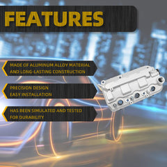 264-491 Aluminium Front Engine Valve Cover Compatible with 2003-2017 Acura Honda Accord Odyssey Pilot Ridgeline Crosstour Vehicle Models Replaces# 12310-R70-A10 12310-R70-A00