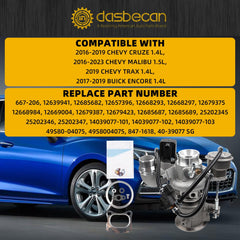 667-206 Turbo Turbocharger Kit TD025 Compatible with Chevy Cruze 2016-2019, Chevy Malibu 2016-2023, Chevy Trax 2019, Buick Encore 2017-2019 Replace# 12639941
