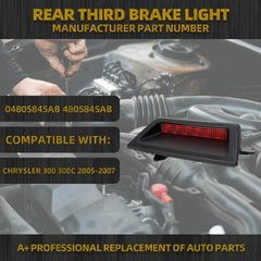 Rear Third Brake Light Compatible with Chrysler 300 300C 2005 2006 2007 OEM Replace 923-217 04805845AB 4805845AB