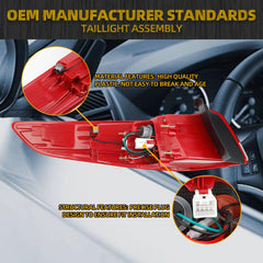 Right Passenger Side Outer Tail Light Assembly Compatible with Kia Optima 2016-2020 Replace 92402-D5000 Rear Taillight Lamp