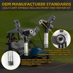 Golf Cart Spindle Front End Repair Kit Left Driver & Right Passenger Side Compatible with EZGO TXT 2001.6-UP Electric and Gas Models Replace 70673-G02 70942-G02