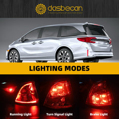 Right Passenger Side Outer Tail light Compatible With 2018-2024 Honda Odyssey RearLight TailLamp Replace# 33500THRA01 HO2805115