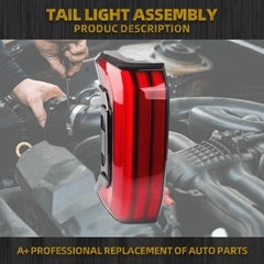 Left Driver Side Tail Light Assembly Rear Lamp LED Type Non Sequential Compatible with 2022 2023 2024 2025 Toyota Tundra Replace 81560-0C130 (3 Pin)