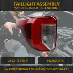 Left Driver Side Tail light Compatible With 2020-2024 Ford Explorer(ST/ST-Line/Timberline) LED+Halogen Rear Lamp assembly(Brake & Turn & Reverse Light) Replace# LB5Z-13405-G FO2800276