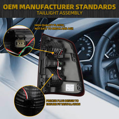 Halogen Left Tail Light Compatible with 2025 Dodge Ram 1500 Rear Lamp Assembly Tail Lamp Driver Side Red Bezel Replace#68531049AA