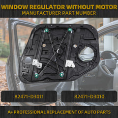 Front Left Driver Side Window Regulator Without Motor Compatible with 2016-2020 Hyundai Tucson Replaces# 82471-D3011 82471-D3010