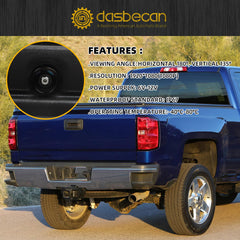 Tailgate Handle Backup 720P Rear View Camera Compatible with 2014-2018 Chevy Silverado 1500 2500 3500HD 2014-2018 GMC Sierra 1500 2500 3500HD Replace#23448681 IP67 Waterproof 155° Horizontal