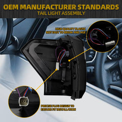 LED Tail Light Compatible with 2018-2021 Ford Expedition Taillight Rear Lamp Right Passenger Side Replace JL1Z-13404-H