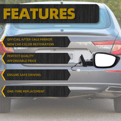Right Passenger Side Door Mirror Compatible with Honda Accord LX Sport 1.5T 2018-2022 Power | Non-Heated | Paint to Match Repalces# HO1321328 76208-TVA-A02 (3Pins-Black)
