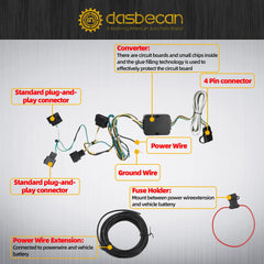 56329 Trailer Wiring Harness Compatible with Ford Escape Edge Freestar Mercury Mariner Mazda Tribute Lincoln MKX 4-Pin Connector Towing Wiring Kit