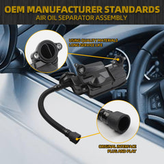 Oil Separator Assembly compatible With 2017 2018 2019 Ford F250 F350 F450 Super Duty 6.7L Power stroke Diesel Engine Vent Valve Replace# FC3Z-6A785-F FC3Z6A785F
