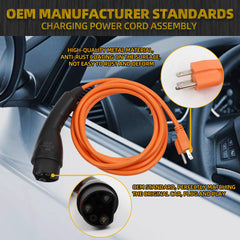 ST-031016-PT Charging Power Cord Compatible with Evolution ICON Golf Carts,120V Standard Plug, Wall Plug for 48V cart, Changer Cord Assembly Length 10ft Replace# 2.04.0620 ST-031016-PT