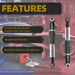Pair Rear Air Shock Lift Struts Absorber Compatible with 2007-2014 Cadillac Escalade Chevy Suburban Tahoe GMC Yukon XL Denali Replace# 23487280 580-1091