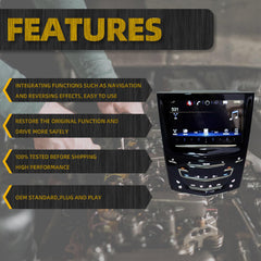 Touch Screen Navigation Radio GPS Assembly CUE System, Infotainment Display Module With Cooled Seat Compatible with 2013-2020 Cadillac Escalade ATS CTS SRX XTS ELR Replace 23106488 23243166