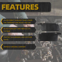 Left Driver and Right Passenger Side Sun Visor Compatible with Honda Civic 1996-2001 Replace TYT307020005B Sunvisor Replacement(Black)