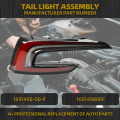 4Pin Driver Side Tail Light Compatible With 2024-2026 Tesla Model 3 LED Left Rear Lamp Replaces# 1691498-00-F 169149800F (Yellow Signal)
